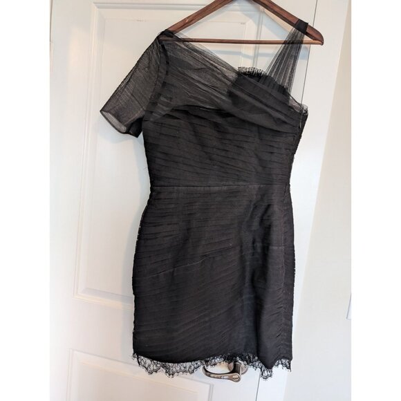 BCBGMaxazria women cocktail dress size 12 asymmetrical gossip girl Y2K party - Picture 6 of 16